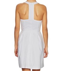 New Elorie white scallop flare dress zip back 2